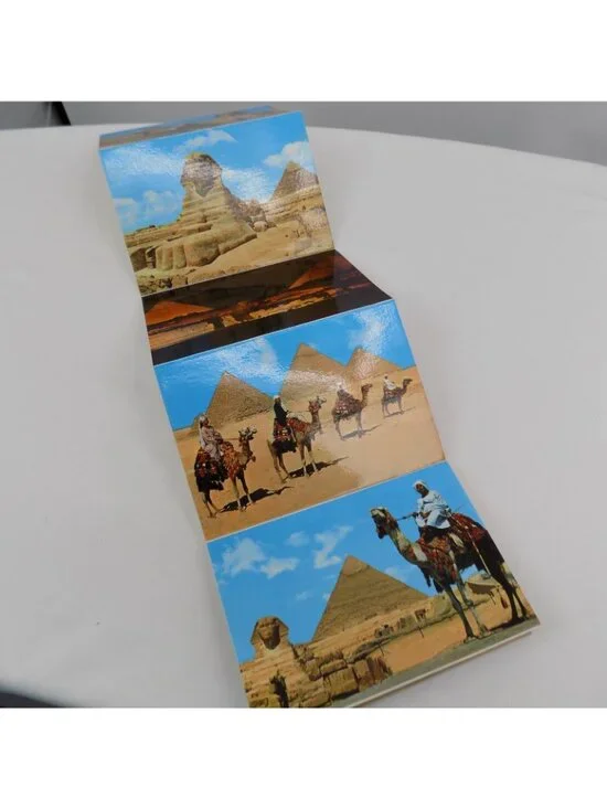 Pyramids of Giza Foldout 17 Postcards 6"x4" Egypt Lehnert Landrock UNPOSTED Vtg - Picture 4 of 7